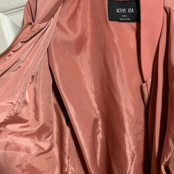 Active USA Pink Bomber Jacket - Picture 2 of 5